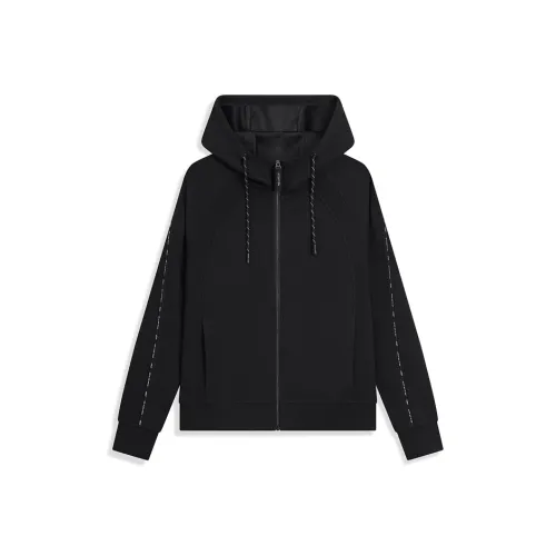 XTEP Zip Up Jacket Coat Jet Black Women's