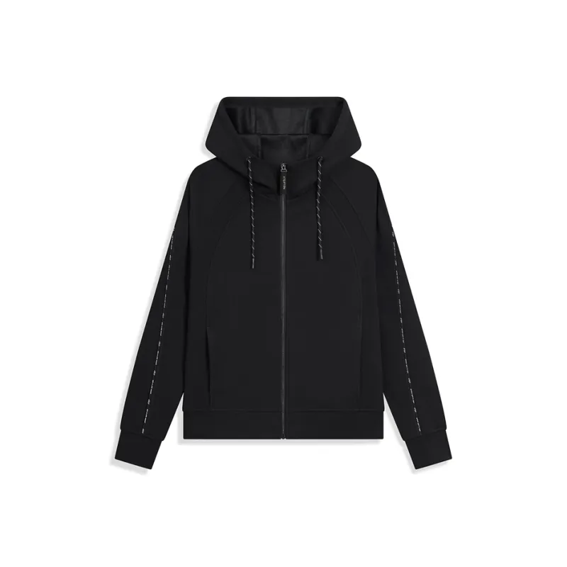 XTEP Zip Up Jacket Coat Jet Black Women's-0