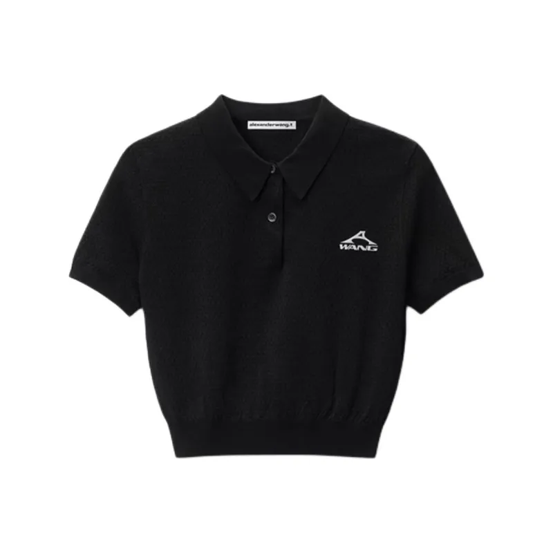 Alexander Wang SS25 Polo Shirt Women's Black-0