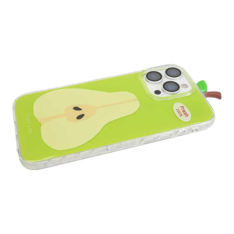 Wei Xin Acrylic Material Graffiti Watermelon Pear Phone Cases Compatible With IPhone 16/15 Pro Max/Apple 13/14 Pro/Max-3