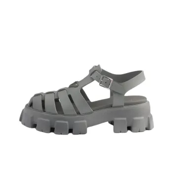 PRADA Monolith Roman Sandals 5cm Women's Gray