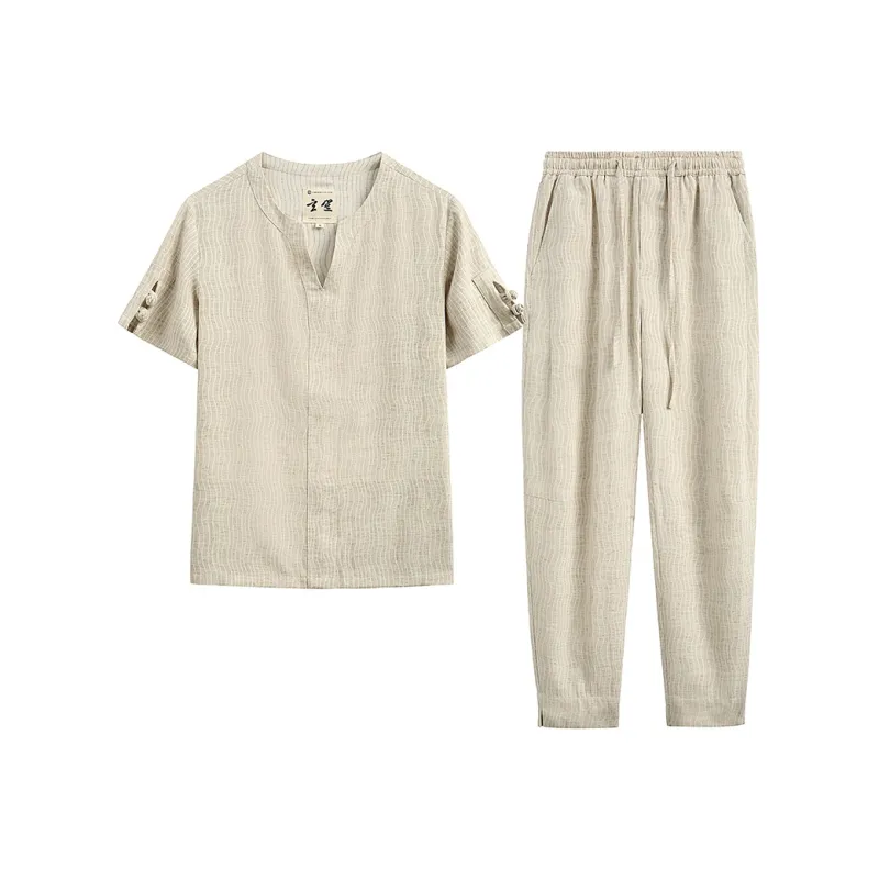 XUANSHENG Casual Sportswear Men's Hemp-0