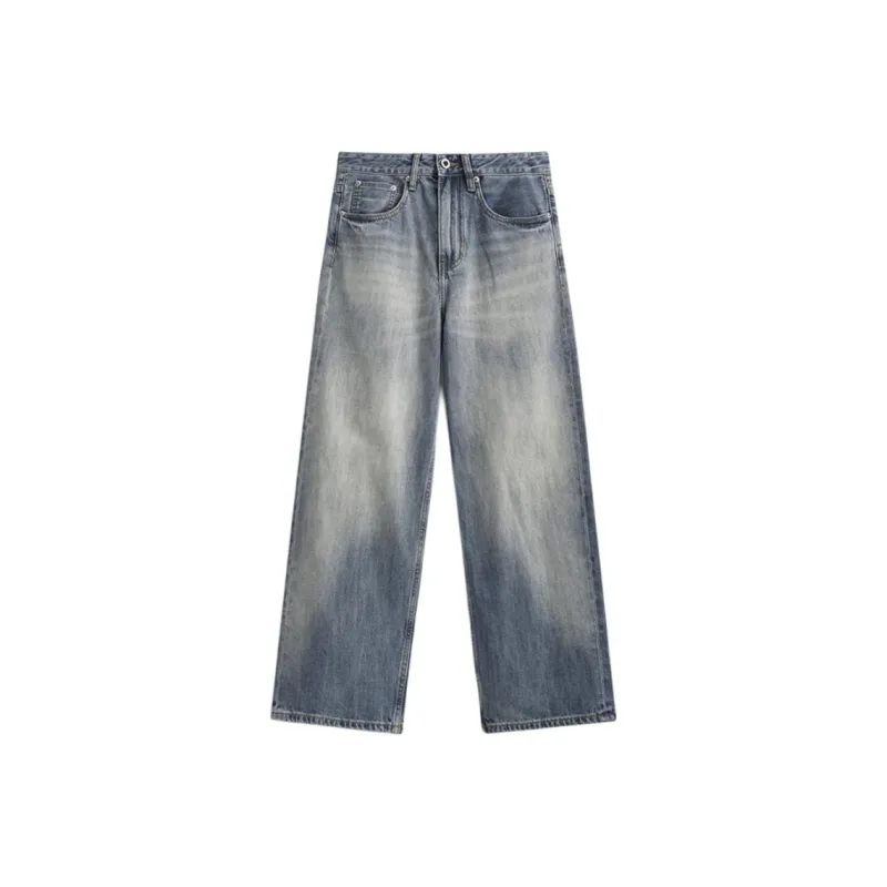 ZENGZHI Jeans Unisex Dirty Blue-0
