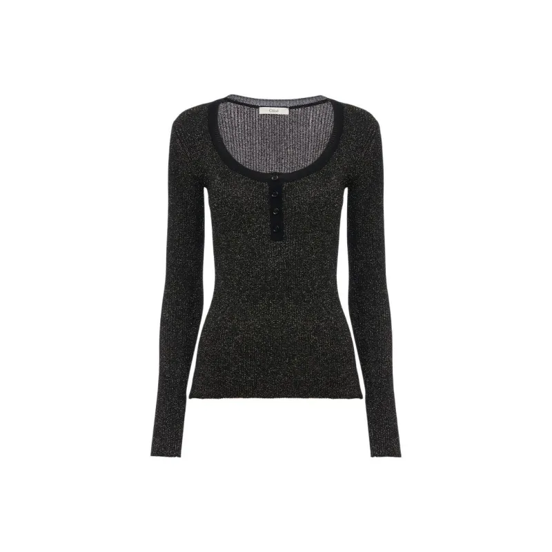 Chloe FW24 Knitwear Women's Black Gold-0