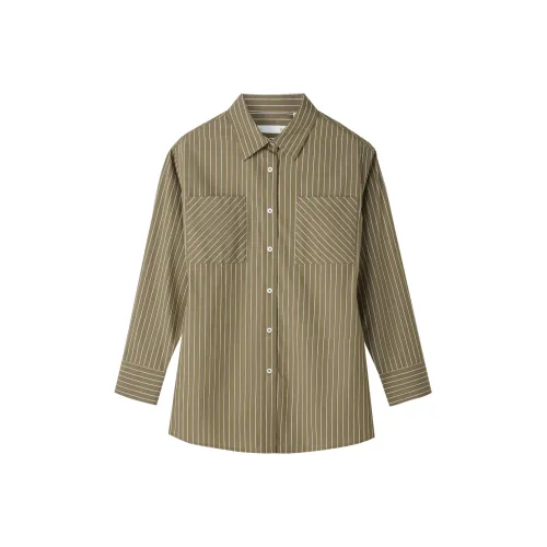 HLA Shirts Women's Coffee Stripes W0