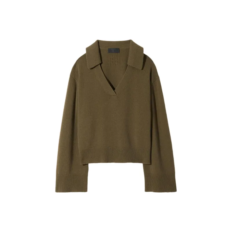 NILI LOTAN Cashmere Sweater Women's Olive Green-0