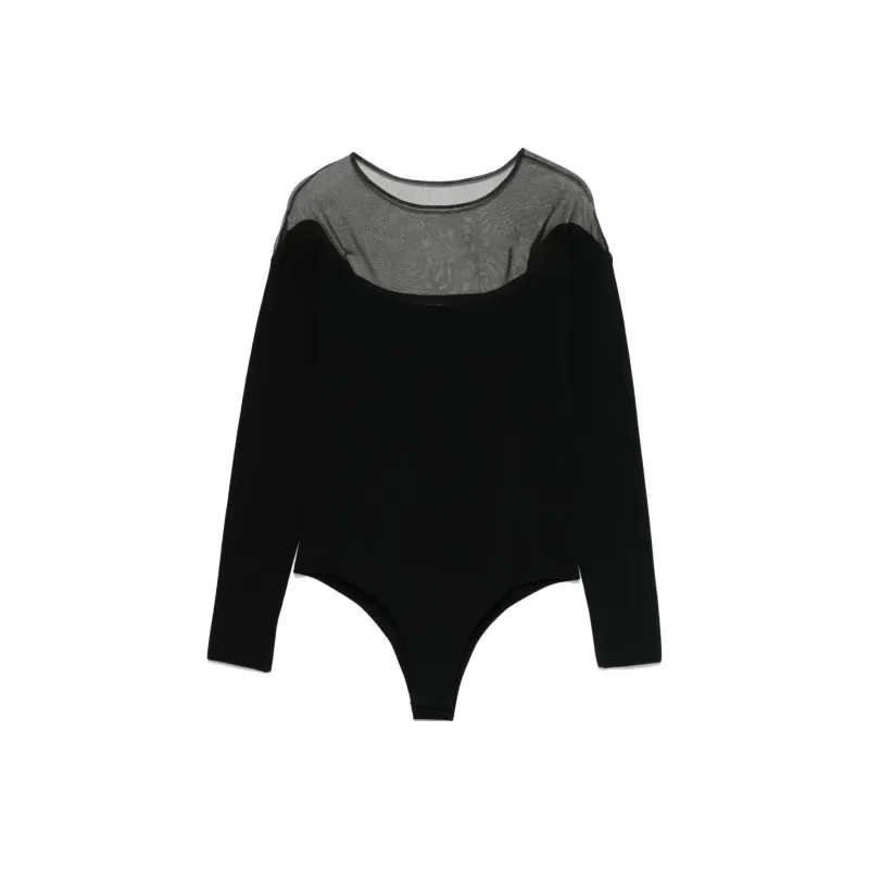 Mugler Sheer panelled Bodysuit-0
