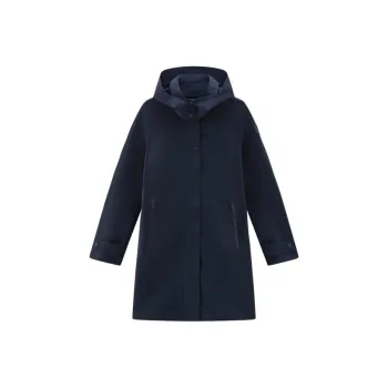 WOOLRICH Single breasted Hooded Coat