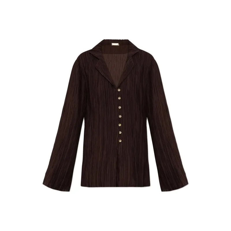 CULT GAIA Alyona Pleated Long Sleeved Shirt-0