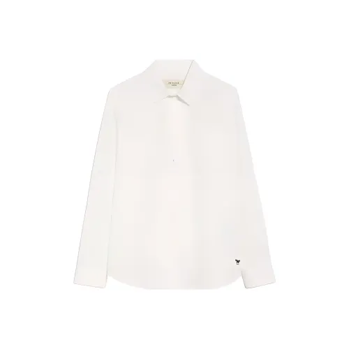 MaxMara Viglio Collection Striped Straight-Fit Poplin Shirt Shirt Women's White