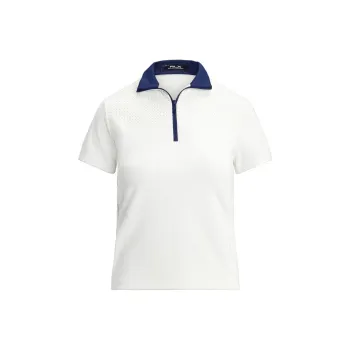 Ralph Lauren SS25 Polo Shirt Slim Fit Women's Porcelain White