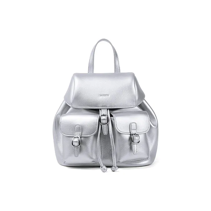 LA FESTIN Cow Leather With Synthetic Leather Backpack Women's Multicolor-9
