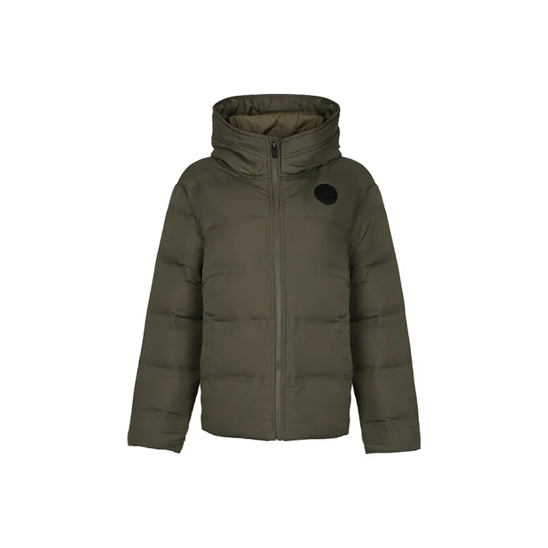 Converse Down Jackets Women's Olive Green-0