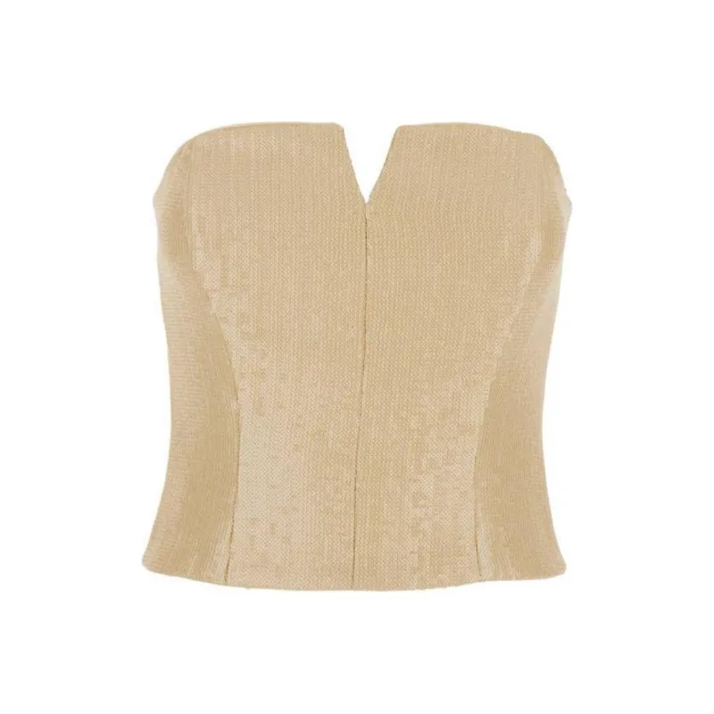FEDERICA TOSI Strapless Top Women's Beige-0