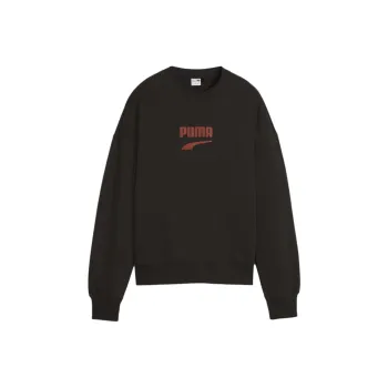 PUMA DOWNTOWN Women's Oversized Crew Sweatshirt Women's Black