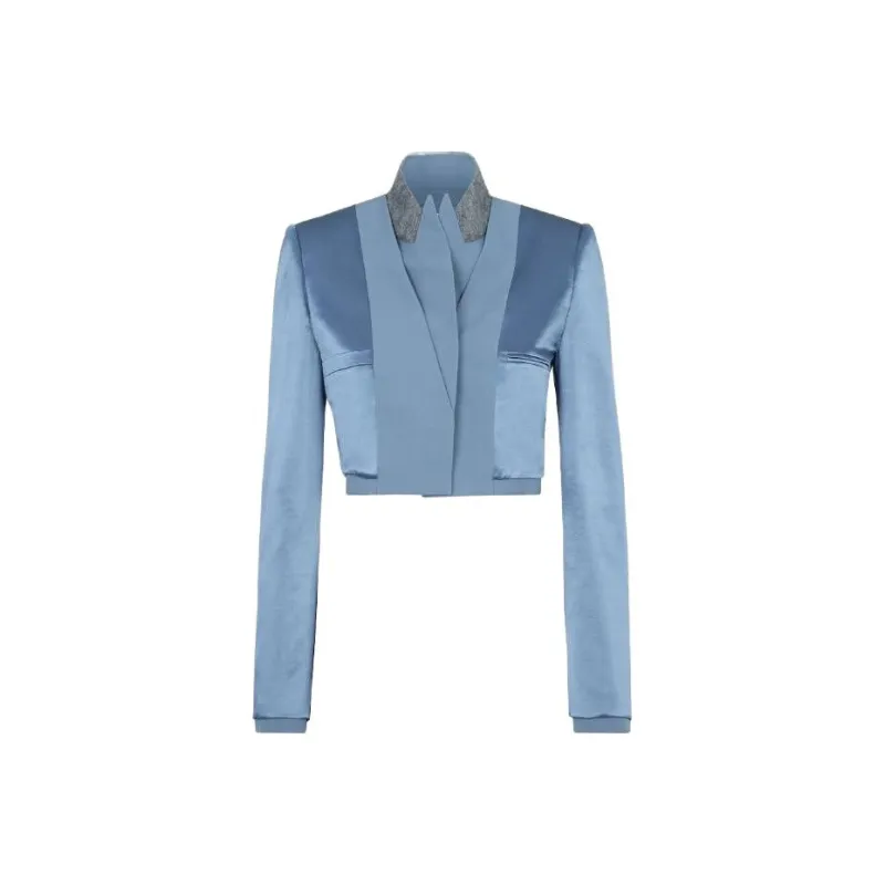 FENDI Cropped Satin Blazer-0