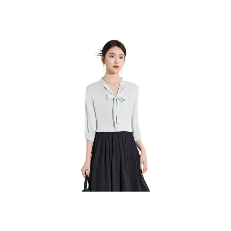 Yi Mengyuan Silk Chiffon Shirt Women's-4