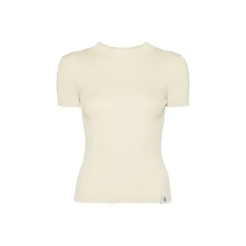 Calvin Klein Mock neck Ribbed T shirt