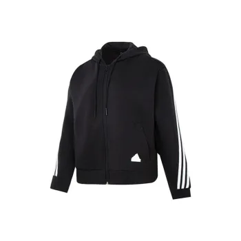adidas Women's Future Icons 3 Stripes Full Zip Hoodie Black