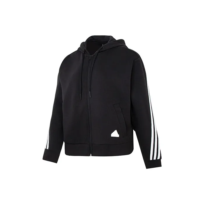 adidas Women's Future Icons 3-Stripes Full-Zip Hoodie Black-0