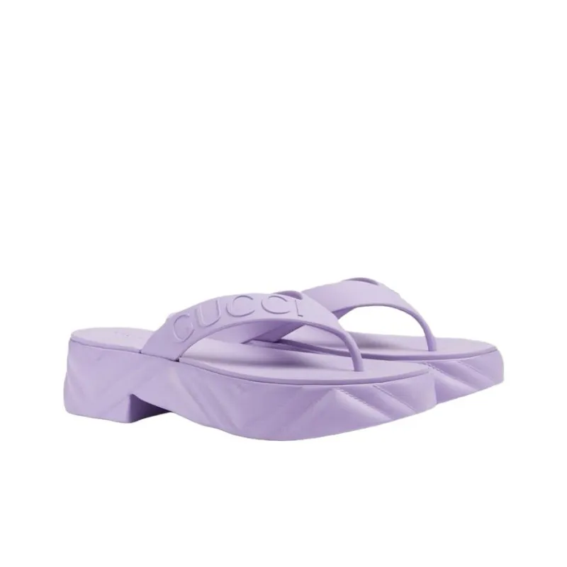 GUCCI Thong Platform Sandal Lilac Women's-2