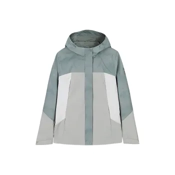 CHAOJIANTA Jackets Coats Women's All Over Print/Ash Grey/Fishbelly White
