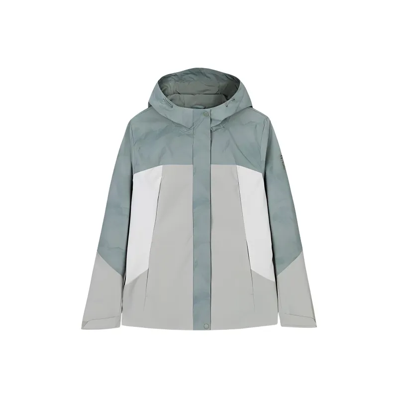 CHAOJIANTA Jackets Coats Women's All Over Print/Ash Grey/Fishbelly White-0