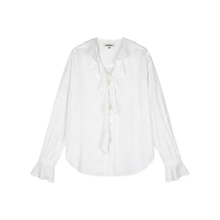 UOOYAA Shirts Women's White-0