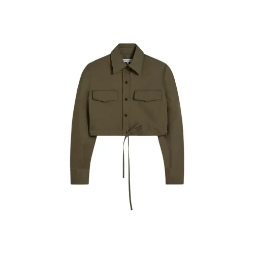 SCANLAN THEODORE SS25 Crop Cargo Shirt Shirt Women's Jungle/Forest Green