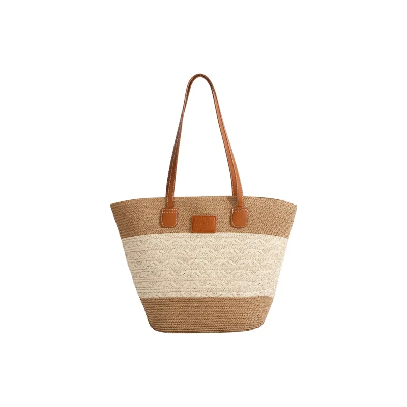 YZUE Woven Tote Bag, Shopping Bag, Underarm Bag, Shoulder Bag Women's Multicolor-0