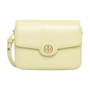 TORY BURCH Robinson Patent Leather Shoulder Bag, Crossbody Bag, Handbag Women's Yellow