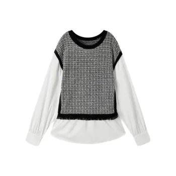 EICHITOO Shirt Women's Raw White Trim