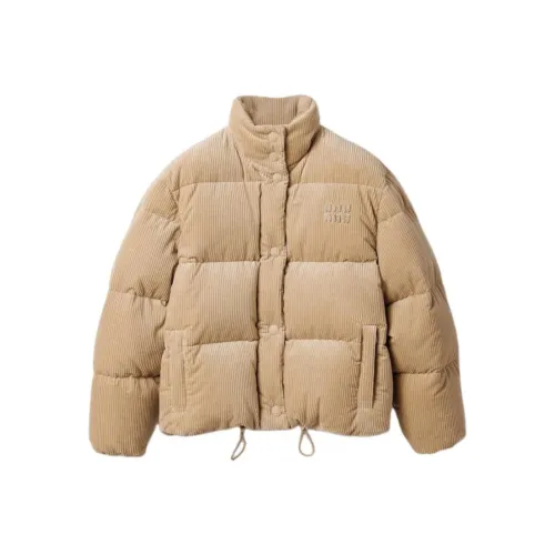 MIU MIU Down Jacket Women's Sandy Beige