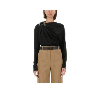 Victoria Beckham Draped Long Sleeved Top