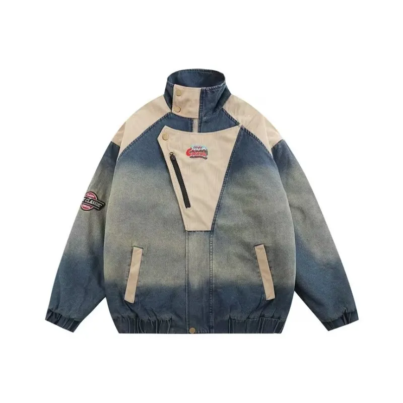 TUSHIFEI Jackets Coats Unisex Denim Blue-0