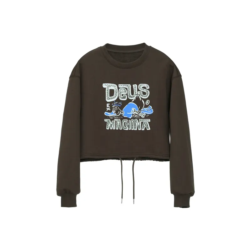 Fstudio Thickened And Fleece Lined Crew Neck Sweatshirt Women's-3