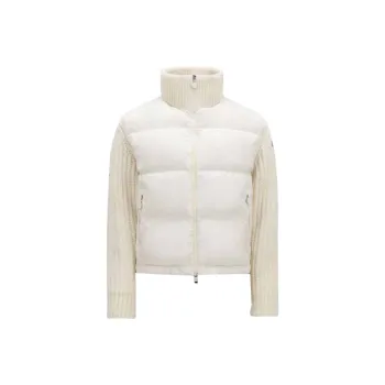 Moncler Padded Corduroy Series Down Jackets Women's Milk White