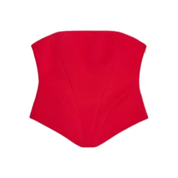 ZARA Strapless Tops Women's Red