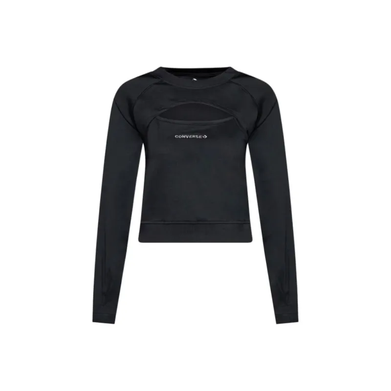 Converse Raglan Sleeve T Shirt Women's Black-0