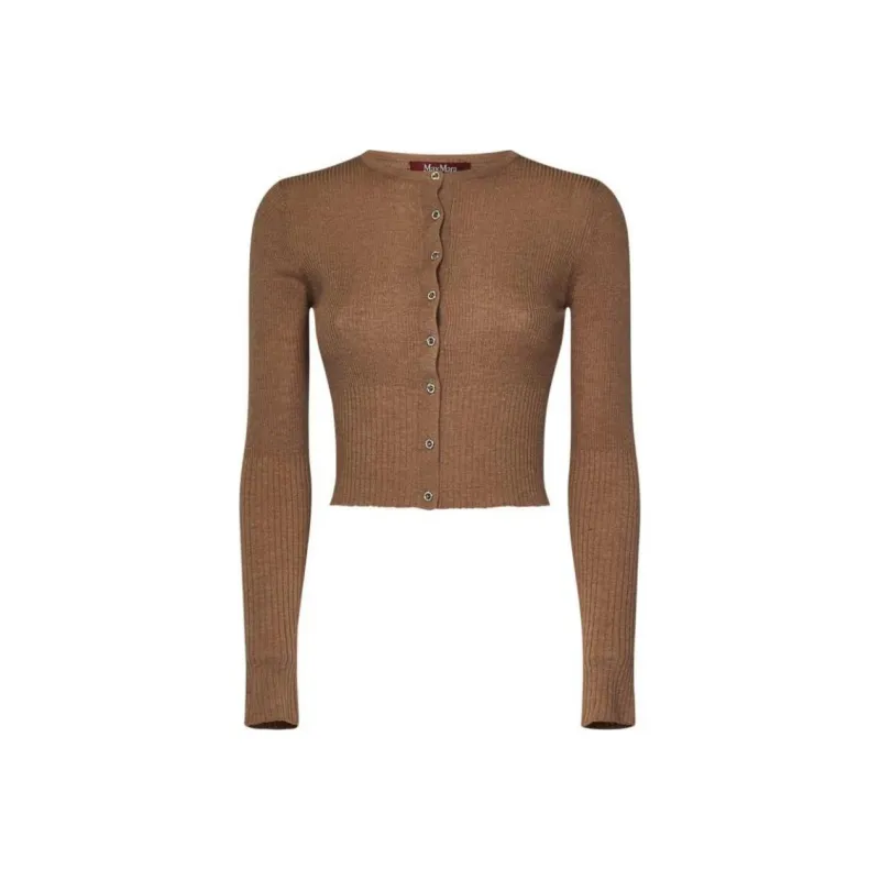 MaxMara Feriale Crewneck Cropped Cardigan-0