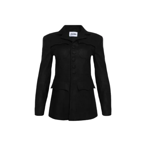Jean Paul Gaultier Perforated Cyber Single Breasted Jacket 'Dark Grey'