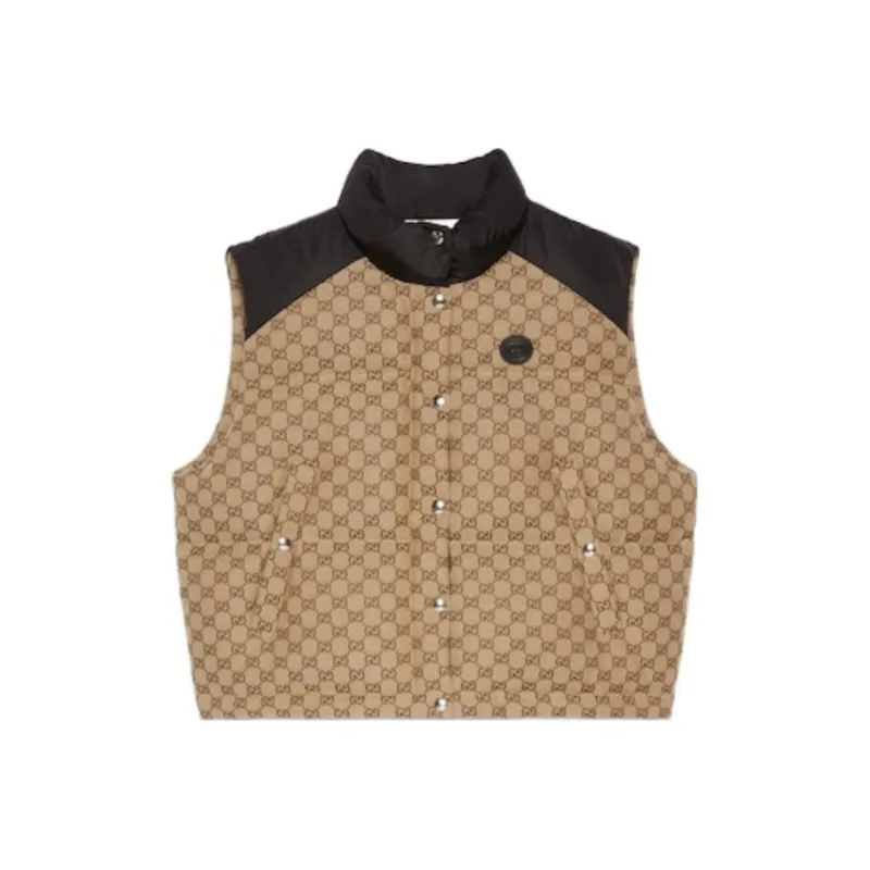 GUCCI Monogrammed Button Up Padded Vest-1