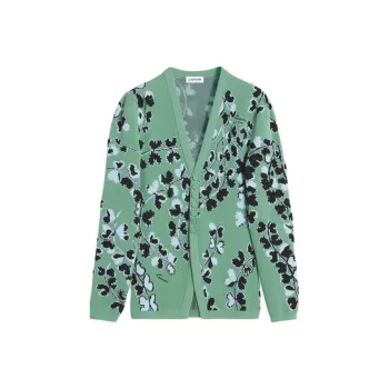 Lanvin Floral Pattern V Neck Cardigan