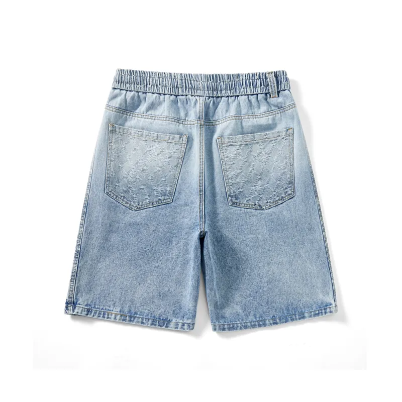 VSCH Denim Shorts Unisex Light Blue-1