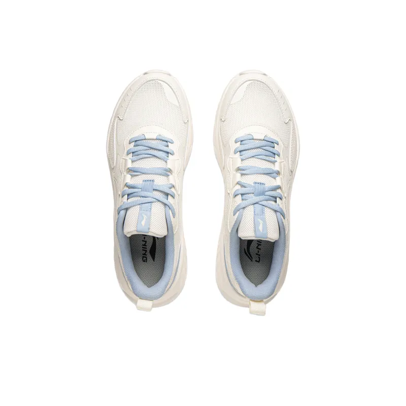 LiNing Cushioning, Abrasion Resistant, Breathable, Lightweight Low Top Sprint Running Shoes Women's White Blue-3