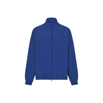 SKIMS TRACK WOVEN NYLON OVERSIZED JACKET Jackets Coats Women's COBALT/Cobalt Blue