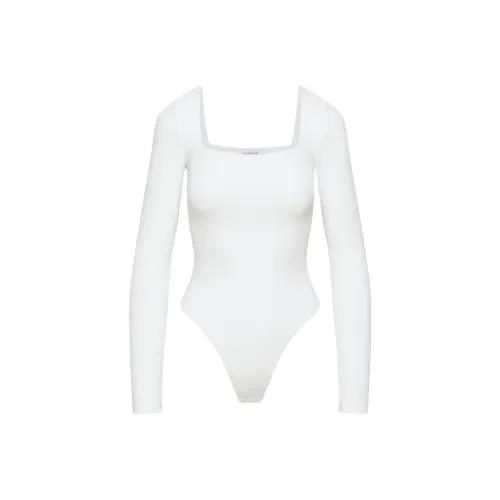 ARITZIA Contour Squareneck Longsleeve Bodysuit Bodysuits Women's BRIGHT WHITE/Bright White