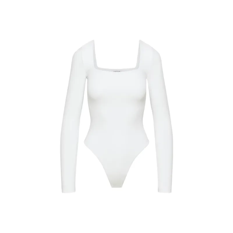 ARITZIA Contour Squareneck Longsleeve Bodysuit Bodysuits Women's BRIGHT WHITE/Bright White-0