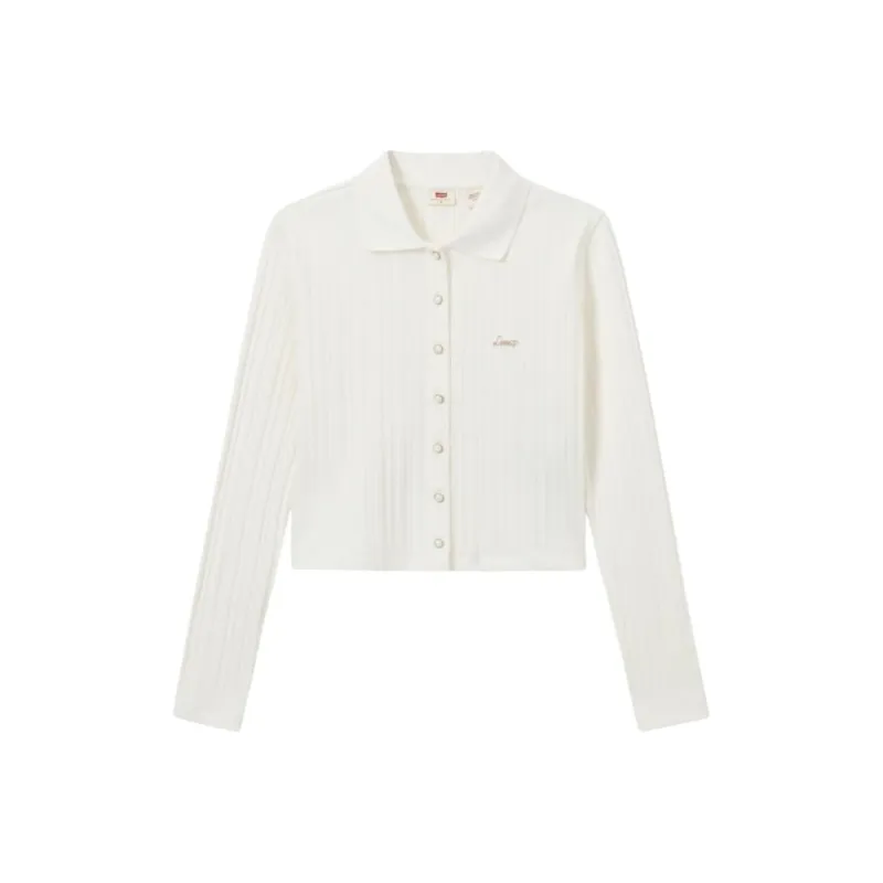 Levi's T Shirt Women's Cream White-0