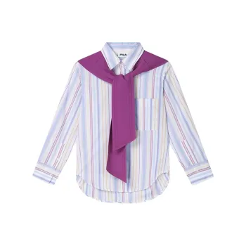 FILA SS24 Shirt Women's Triangle Plum Powder